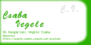 csaba vegele business card
